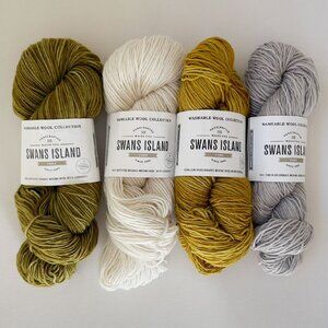 Swans Island Washable Wool, 4 Skeins, Assorted Colors